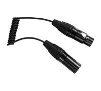 Parliky Spring Retractable Braided Xlr Male to Female Pin Microphone Cable with Mini Connectors for Noise Audio Stable Signal Transmission Portable Mic Cord Extension for Speaker Systems
