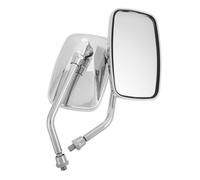 Parliky Square Atv Rearview Mirrors for Motorcycles Bar End Side Mirrors with Convex Enhanced Safety and Modern Design for Cruiser Scooter and Moped Bikes