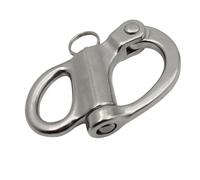 Parliky Stainless Steel 316 Fixed Spring Shackle 35Mm Eye Snap Shackle for Sailing Rigging Boat Docking Marine Use