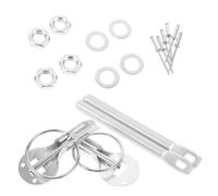 Parliky Stainless Steel Car Hood Pin Kit with Key Lock Invisible Pull-type Bonnet Lock Latch for Racing and Modified Vehicles Easy No- Installation Anti- Engine Access