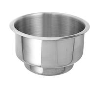 Parliky Stainless Steel Drop-in Cup Holder with Ashtray Design Anti-spill Drink Holder for Rv Yacht Business Vehicle Camper and Office Desk Use