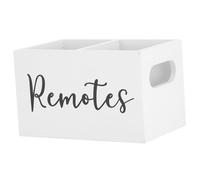 Parliky Storage Boxes Cube Storage for Office Home Wooden Remote Holder with Compartments Tv Remote Organizer