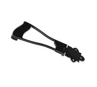 Parliky String Fixed Metal Tailpiece Bridge for Hollow Body Guitar Replacement Easy Install Jazz Guitar Bridge Tailpiece Lightweight Black Gab