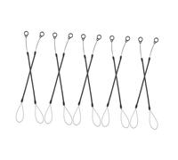 Parliky Stylus Pen Lanyard Strap 10pcs Black Retractable Elastic Rope Anti-loss Wear-resistant Silicone and Plastic Cord for Tablet Stylus Pens, Suitable for Students and Professionals