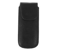 Parliky Ten Hole Harmonica Protective Sleeve Black Faux Leather Case Shockproof Cover for Travel and Storage Flexible Lid for Easy Access Scratch and Bump Resistant Harmonica Protector