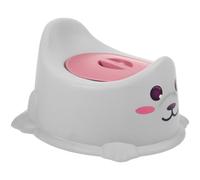 Parliky Thickened Portable Potty with Cover Material Training Toilet for Travel and Bathroom Use Lightweight and Easy to Clean Seat in Grey Seal Design