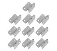 Parliky Three-Fold Right-Angle Dressing Mirror Hinges, 10Pcs Silver Four-Hole Iron Hinges for Vanity Mirrors, Smooth and Quiet Operation, 2.5 x 2 x 0.8Cm