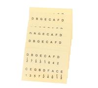 Parliky Thumb Piano Note Stickers Removable Piano Stickers for Beginners Yellow 6pcs Music Note Labels for Kalimba Keyboard Practice Aid