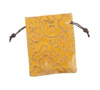 Parliky Tibetan Hand Embroidered Silk Drawstring Coin Purse Chinese Lucky Bag for Jewelry Storage Brocade Fabric Necklace Bracelet Pouch Portable and Easy to Clean