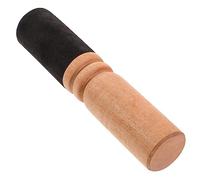 Parliky Tibetan Singing Bowl Mallet Wood Meditation Sound Bowl Knocking Rod Simple Handle Design Peach-Wrapped Leather