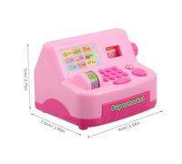 Parliky Tiny Pink Cash Register Realistic Simulation Learning Model for S Cognitive Development and Roleplay Fun Educational Cashier Play