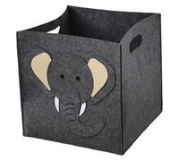 Parliky Toy Storage Box Laundry Basket Felt Organizer Desk Storage Portable Soft Cartoon Design