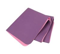 Parliky TPE Foldable Yoga Mat 183x61x0.6cm Non-Slip Folding Fitness Mat for Travel Outdoor Workouts Pilates Cushion Elbow Protector Kneeling Pad Dual Color Deep Purple and Pink