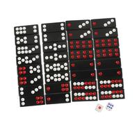 Parliky Traditional Chinese Paigow Poker Tiles Portable Lightweight Travel Board Game for Party Entertainment with Pattern Printing and Use Design