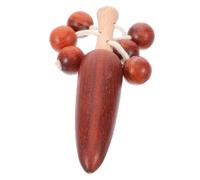 Parliky Traditional Wooden Drum Hand Rattle Safe Lightweight Teether for Sensory Development and Interaction with Captivating Sound