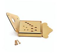 Parliky Triangle 8-string Mandolin Tailpiece with Screw Cover, Gold Plated Pull Plate with Flower Pattern, Mandolin Replacement Part for Guitar Maker, B-44 Model