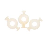 Parliky Trumpet Valves Spring Pads Replacement Parts 3pcs Plastic White Portable and Easy to Replace, Suitable for Standard Trumpet Repair and Maintenance