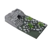 Parliky Turtle Habitat with Integrated Climbing Ramp and Reptile Basking Platform Cozy Resting Dock and Hiding Cave for Aquatic Pets Easy-clean Turtle Dock Tank Accessory for Frogs and