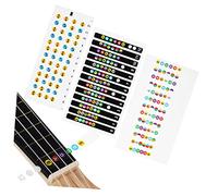 Parliky Ukulele Guitar Fretboard Note Stickers for Beginners Learning Music Accessories Chord Fret Stickers Bright Coding