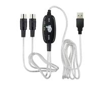 Parliky USB to Midi Keyboard Cable Adapter with Metal Connector, Built-in Driver, Compatible with Computer and Keyboard for Music Editing and Connection