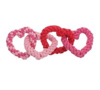 Parliky Valentine's Day Dog Cotton Rope Chew for Puppies and Adult Dogs Interactive Pet Teething Plaything Sturdy Chewing for Strong and Small to Medium Breeds