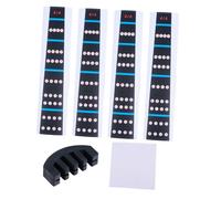 Parliky Violin Finger Guide and Fretboard Marker Set for Beginners, Paper Material with Black Stickers, Easy to Use and Will Not Leave Damage, Includes Cloth for Practice and Learning Random Color