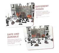 Parliky War Set for Roman Castle Model Micro Landscape Soldier Figures in Various Poses Safe Smooth Edges Military Playset for Interaction and Imaginative Pretend Games
