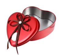 Parliky Wedding Favor Tinplate Candy Box Heart Shape Large Red Metal Candy Holder Creative Party Favor Box for Wedding and Valentine’S Day