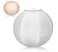 Parliky White Round Lantern Lamp Shade 30cm Pendant Chandelier Ceiling Light Cover for Indoor and Outdoor Use, Sl esign, Blank Surface for DIY, for Home Decoration and Wedding Decor
