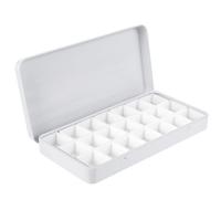 Parliky White Watercolor Palettes Box Plastic Paint Pan Iron Storage Box Compartments Color Box for Art Painting Gift for Friends and Families 1 Set