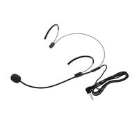 Parliky Wired Headset Microphone for Voice Amplifier, Black Over-ear Boom Mic Headset for Teachers, Tour Guides, Coaches and Presentations