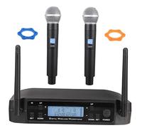 Parliky Wireless Microphone System Glxd4 Uhf Dual Channel 2 Beta58a Handheld Mics, Cordless Vocal Microphones for Stage and Outdoor Use, Uk Plug Ac230v Power Supply