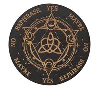 Parliky Witch Pendulum Board Large Divination Altar Tool with Carved Mystical Star Pattern for Home Decor and Dowsing Rituals Witchcraft Supplies for Beginners and Party Use