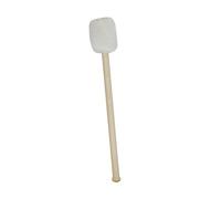 Parliky Wood Handle Drum Mallets with White Plush Heads Big Bass Drumsticks for Percussion Instruments Soft Felt Drum Hammer Suitable for Marching Band