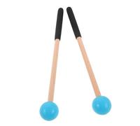 Parliky Wood Handle Percussion Mallets for Xylophone Marimba Glockenspiel Quiet Drum Sticks Compatible with Temple Blocks Tongue Drum Gong Hard Maple and Rubber for Practice Performance