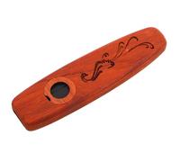 Parliky Wood Kazoo Easy to Use Sturdy Solid Wood Flute Coffee Colour Professional Music Instrument for Music Accompaniment Suitable for Beginners and Adults Partner to Ukuleles and Other