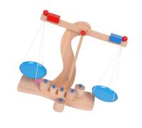 Parliky Wooden Balance Scale Kit Educational Stem for Smooth Surface DIY Numerical Learning Arithmetic Weight Scale Model for Students