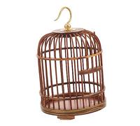 Parliky Wooden Birdcage Hanging Cage for Small Animals Decorative Cage Lock Buckle Large Capacity Wood and Metal for Hamsters Crickets Parrots Outdoor Use