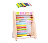 Parliky Wooden Calculation Stand Multi-functional Drawing Board and Arithmetic for Early Math Learning Safe Smooth Surface Educational for Preschool Boys