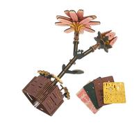 Parliky Wooden Daisy Flower Puzzle Kit Natural Wood DIY Jigsaw Model with Vase for Crafting Bouquet Non-toxic Material Easy Assembly and Maintenance