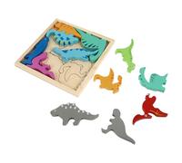 Parliky Wooden Dinosaur Puzzle Educational Interactive 3D Puzzle for Early Learning and Cognitive Development