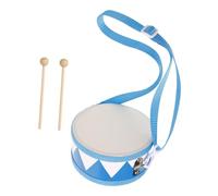 Parliky Wooden Double-sided Hand Percussion Drum Kit for School Use Marching Drum with Versatile Tones and Design Drumsticks Included Blue Color