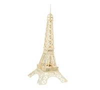 Parliky Wooden Eiffel Tower Puzzle DIY Self-assembling Educational for Families Natural Wood Material Tools Required Creative Desk Ornament and Interactive Game