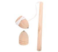 Parliky Wooden Gyro for Traditional Retro Spinning Top Wear Resistant Material Educational Plaything Enhancing Hand Eye Coordination Holidays and Parties