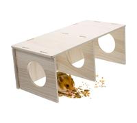 Parliky Wooden Hamster House Habitat Bite-resistant Diy-friendly Design for Small Pets Retreat for Hamsters Guinea Pigs and Mice Cage Decor Plaything
