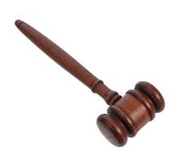 Parliky Wooden Judge Gavel Rubberwood Hammer for Courtroom Auction Roleplay Lawyer Costume Accessory Portable Meeting Tool for Workspace