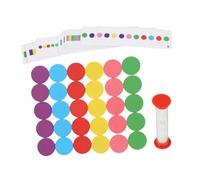 Parliky Wooden Memory Discs Educational Counting Chips for Early Learning Math Color Classification Cognitive Development Game for Preschool Fun