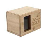 Parliky Wooden Pet Cinerary Box Cremation Urn Funeral Cremation Urn Box Storing Bone Ash 4.32x4.32x6.29inch Memorial Casket for Cats Dogs