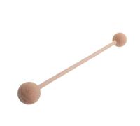Parliky Wooden Pottery Throwing Stick with Long Handle for Clay Hand Building Double Head Ball Embossing Tool for Detailed Textures Rim Shaping and Ceramic Sculpting for Beginners Art