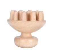 Parliky Wooden Scalp Massager Handheld Massage Comb Made of Beech Wood with Natural Shapes, Practical Acupuncture Massager for Home and Travel Use, Smooth Lines and Fine Design for Head